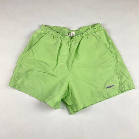 Vintage Patagonia Shorts Lime Green Baggies Size 12 - Picture 1 of 15